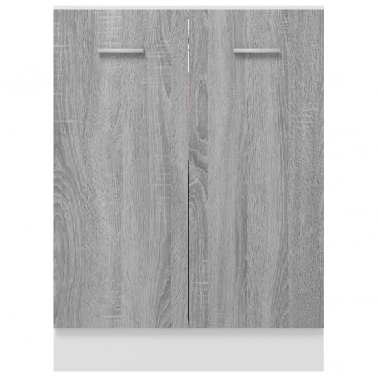 Apatinė spintelė, pilka ąžuolo, 60x46x81,5cm, apdirbta mediena