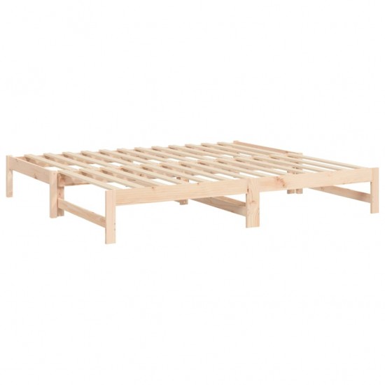 Ištraukiama lova, 2x(75x190)cm, pušies medienos masyvas