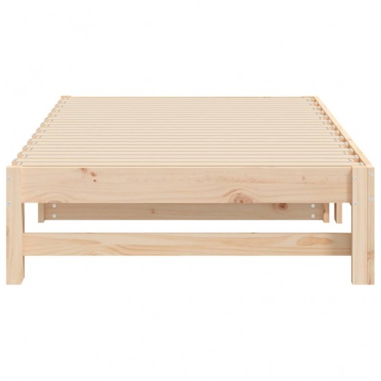 Ištraukiama lova, 2x(75x190)cm, pušies medienos masyvas