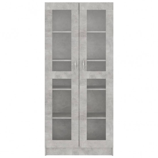 Vitrininė spintelė, betono pilka, 82,5x30,5x185,5cm, MDP