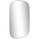 Sieninis veidrodis, sidabrinės spalvos, 80x50cm