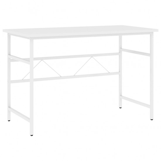 Kompiuterio stalas, baltos spalvos, 105x55x72cm, MDF ir metalas
