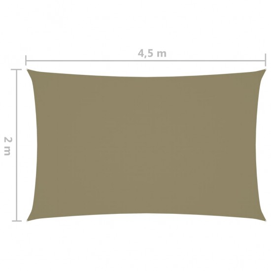Uždanga nuo saulės, smėlio, 2x4,5m, oksfordo audinys, stačiakampė