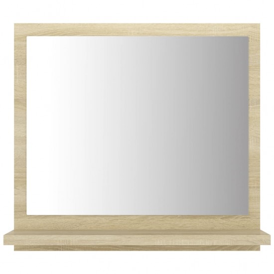 Vonios kambario veidrodis, ąžuolo spalvos, 40x10,5x37cm, MDP