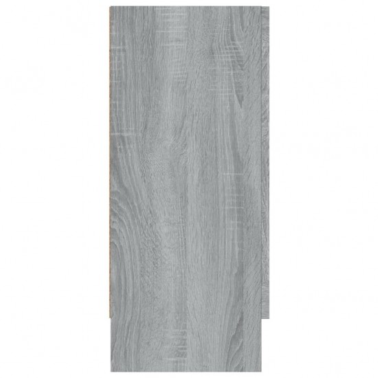 Vitrininė spintelė, pilka ąžuolo, 120x30,5x70cm, mediena