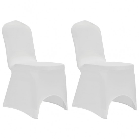 Kėdžių užvalkalai, 12vnt., baltos spalvos, įtempiami (2x241197)