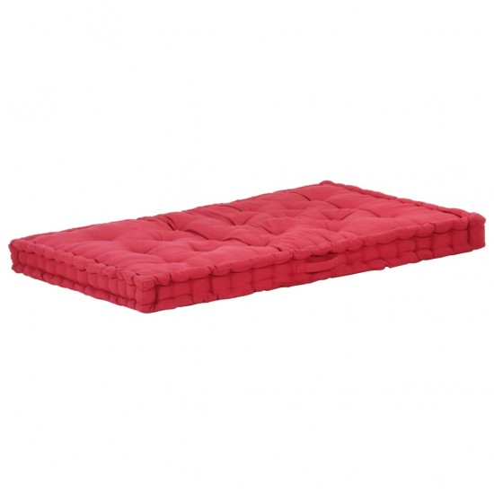 Grindų/paletės pagalvėlės, 2vnt., tamsiai raudonos, medvilnė