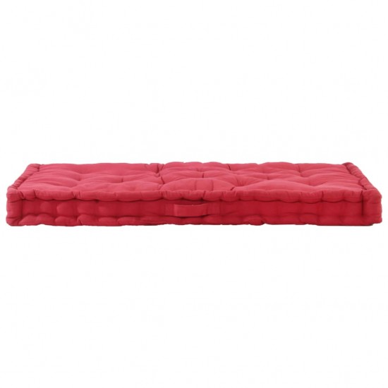 Grindų/paletės pagalvėlės, 2vnt., tamsiai raudonos, medvilnė