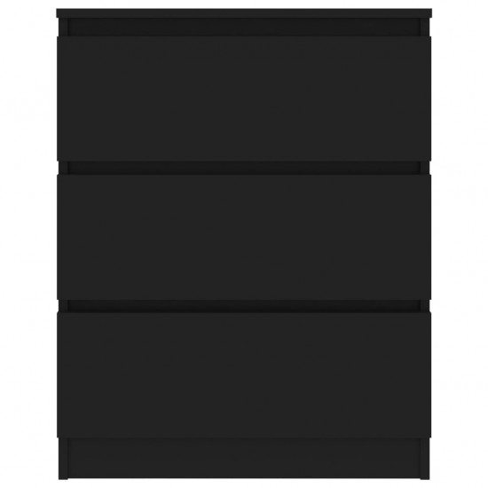 Šoninė spintelė, juodos spalvos, 60x35x76cm, apdirbta mediena