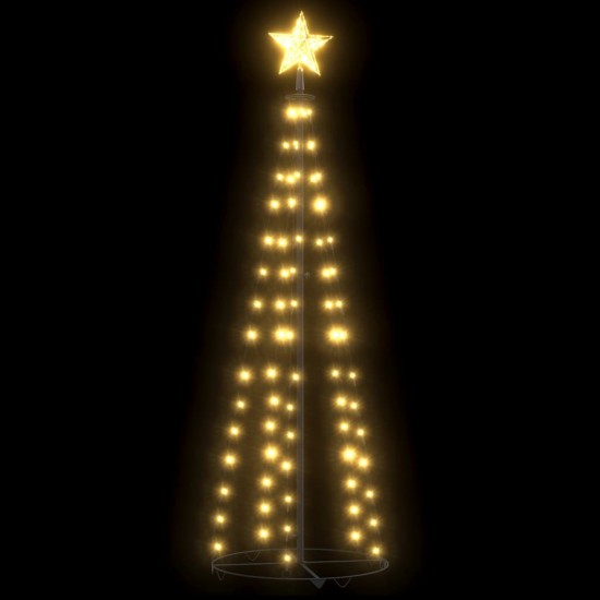 Kalėdų eglutė, 50x150cm, kūgio formos, 84 baltos LED lemputės