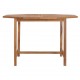 Sodo valgomojo stalas, 110x110x75cm, tikmedžio medienos masyvas