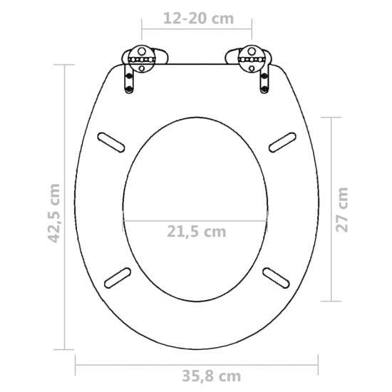 Klozeto sėdynės su soft-close mech. dang., 2vnt., baltos, MDF