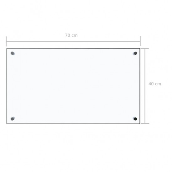 Virtuvės sienelė, skaidri, 70x40 cm, grūdintas stiklas