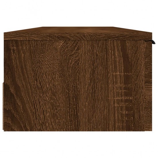Sieninė spintelė, ruda ąžuolo, 102x30x20cm, apdirbta mediena