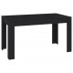 Valgomojo stalas, juodos spalvos, 140x74,5x76cm, MDP