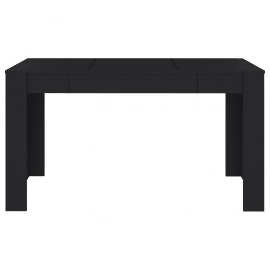 Valgomojo stalas, juodos spalvos, 140x74,5x76cm, MDP