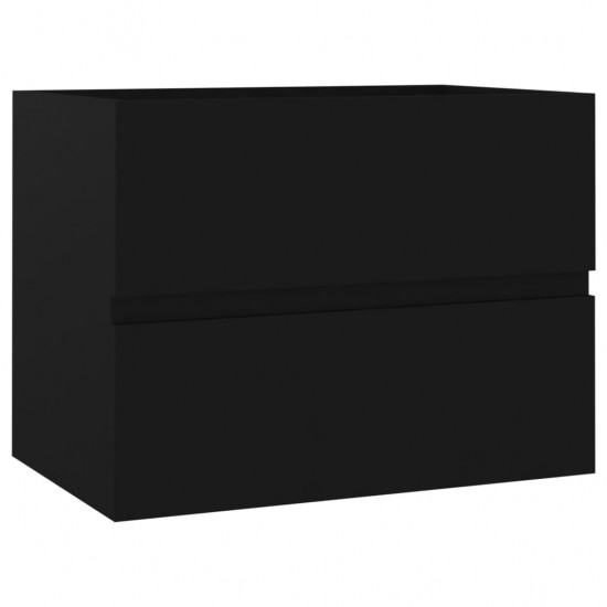 Spintelė praustuvui, juodos spalvos, 60x38,5x45cm, MDP