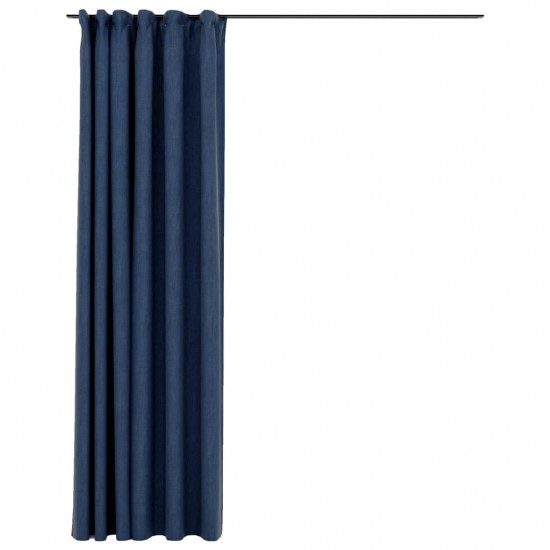 Naktinė užuolaida su kabliukais, mėlynos spalvos, 290x245cm