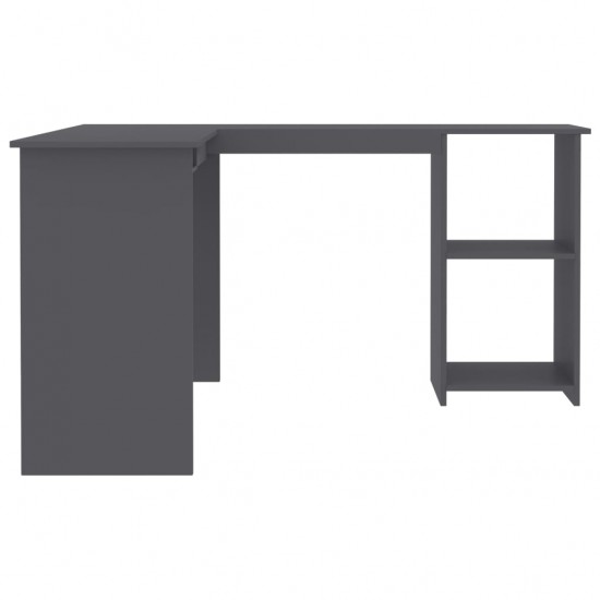 Kampinis stalas, pilkos spalvos, 120x140x75cm, MDP, L formos