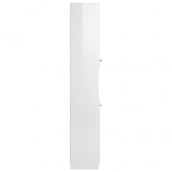 Vonios kambario spintelė, balta, 32x34x188,5cm, mediena, blizgi