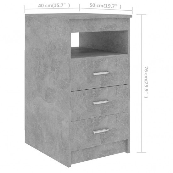 Rašomasis stalas, betono pilkos spalvos, 140x50x76cm, MDP