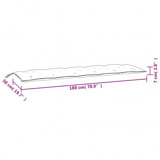 Sodo suoliuko pagalvėlė, antracito spalvos, 180cm, audinys