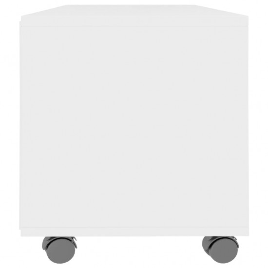 Televizoriaus spintelė su ratukais, baltos sp., 90x35x35cm, MDP