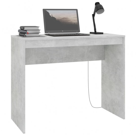 Rašomasis stalas, betono pilkas, 90x40x72cm, apdirbta mediena