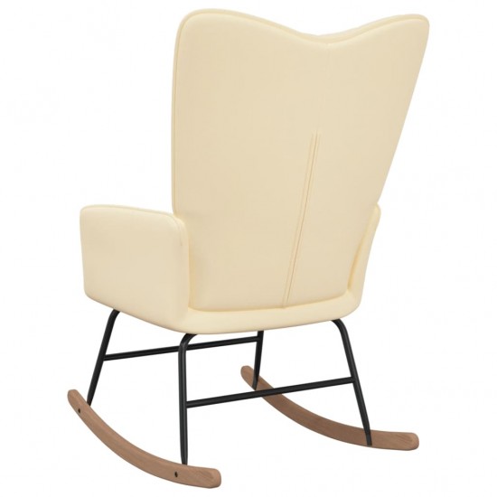 Supama kėdė, kreminės baltos spalvos, aksomas