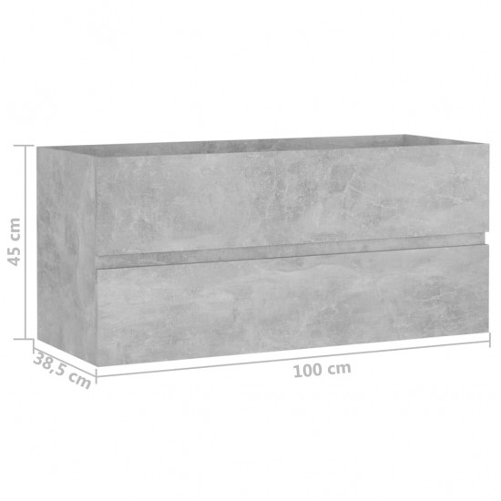 Spintelė praustuvui, betono pilkos spalvos, 100x38,5x45cm, MDP