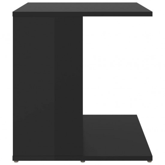 Šoninis staliukas, juodos spalvos, 45x45x48cm, MDP, blizgus