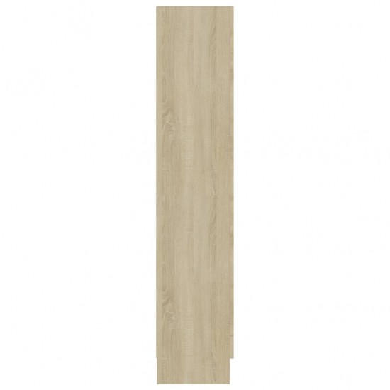 Vitrininė spintelė, sonoma ąžuolo spalvos, 82,5x30,5x150cm, MDP