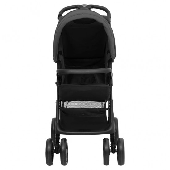Vaikiškas vežimėlis 3-1, tamsiai pilkas/juodas, plienas