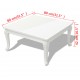 Kavos staliukas, 80x80x42 cm, labai blizgus, baltas