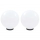 LED lempos, rutulio formos, 2vnt., sferinės, 30cm, PMMA