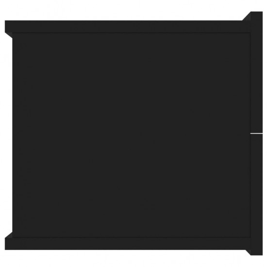 Naktinės spintelės, 2vnt., juodos spalvos, 40x30x30cm, MDP
