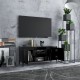 TV spintelė su metalinėmis kojelėmis, juoda, 103,5x35x50cm