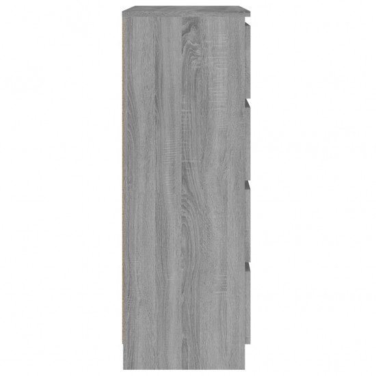 Šoninė spintelė, pilkos ąžuolo spalvos, 60x35x98,5 cm, mediena