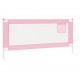 Apsauginis turėklas vaiko lovai, rožinis, 200x25cm, audinys