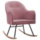 Supama kėdė, rožinės spalvos, aksomas