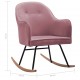 Supama kėdė, rožinės spalvos, aksomas
