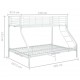 Dviaukštės lovos rėmas, baltas, 140x200cm/90x200cm, metalas
