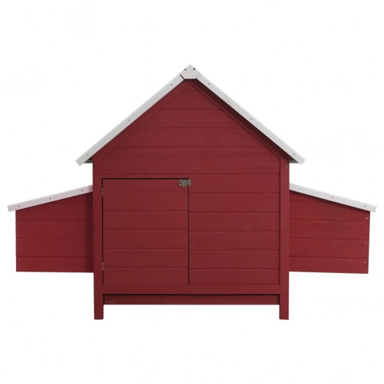 Vištidė, raudonos spalvos, 157x97x110cm, mediena