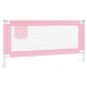 Apsauginis turėklas vaiko lovai, rožinis, 180x25cm, audinys