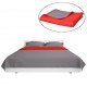 131556  Double-sided Quilted Bedspread Red and Grey 220x240 cm