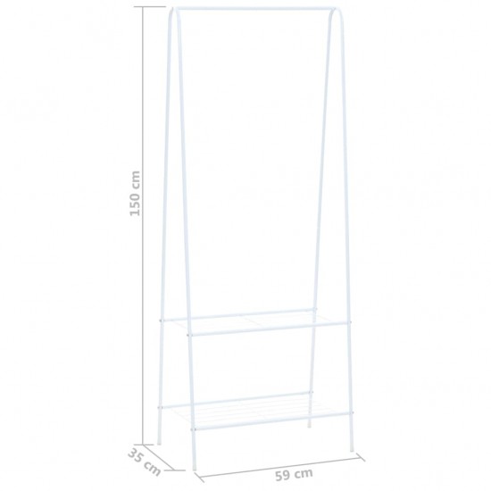 Drabužių kabykla, 59x35x150cm, balta