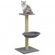 Draskyklė katėms su stovu iš sizalio, šviesiai pilka, 74cm