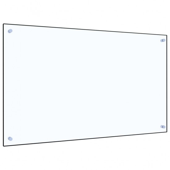Virtuvės sienelė, skaidri, 100x60 cm, grūdintas stiklas