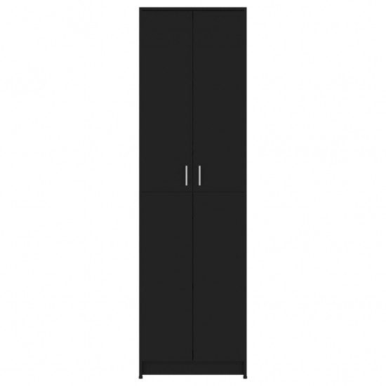 Prieškambario drabužių spinta, juodos spalvos, 55x25x189cm, MDP