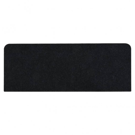 Lipnūs laiptų kilimėliai, 15vnt., juodos spalvos, 65x24,5x3,5cm